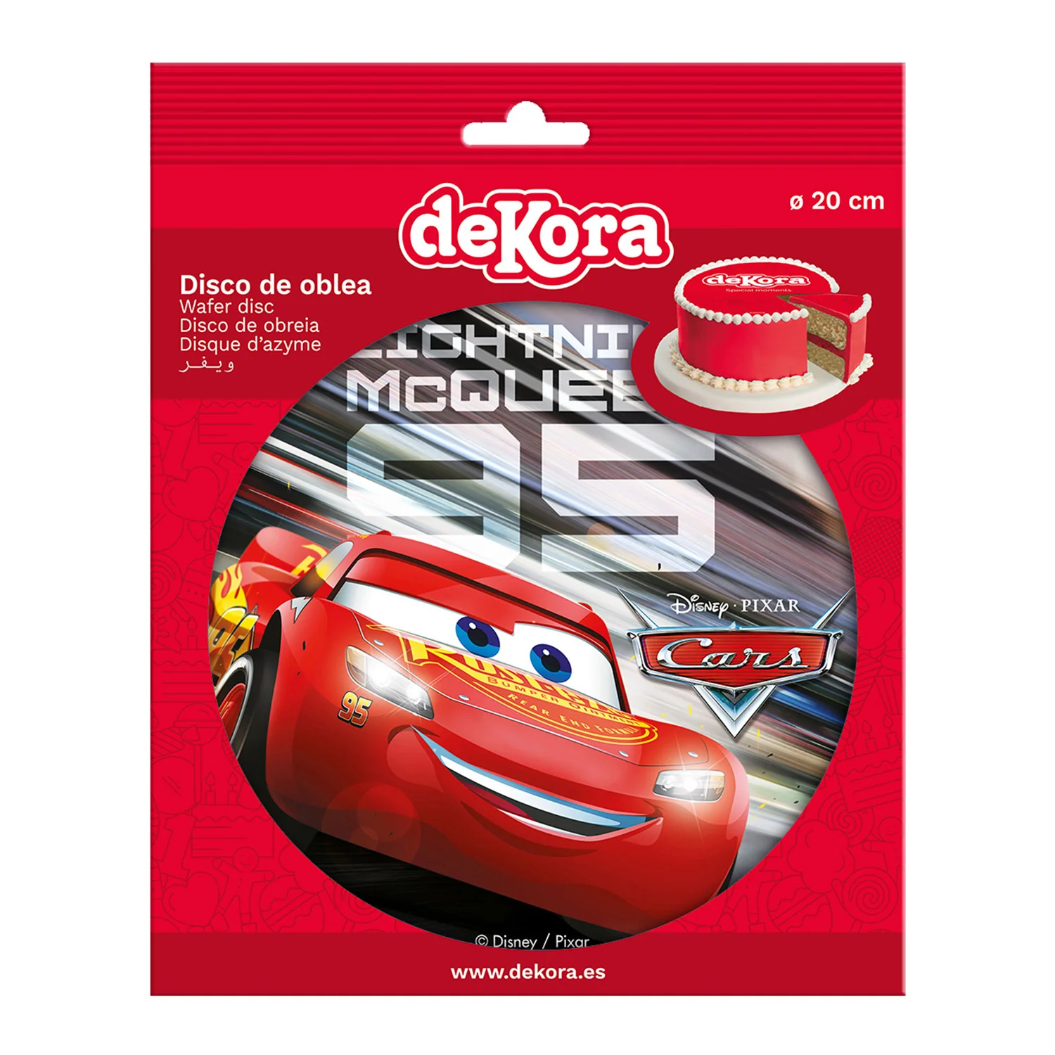 Autot Salama McQueen syötävä kakkukuva - Image 3