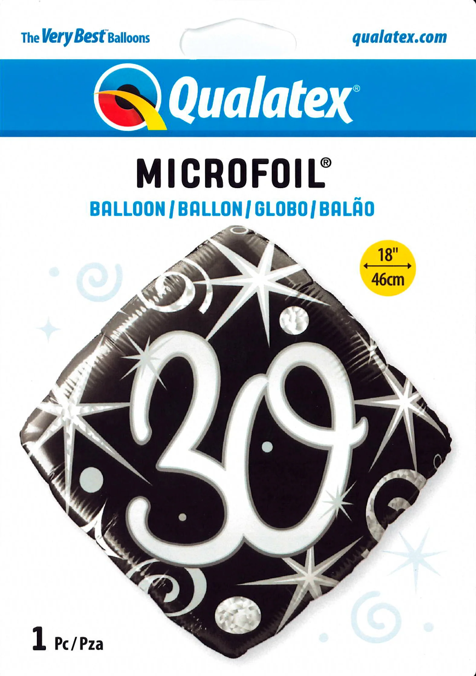 Elegantti numero "30" foliopallo - Image 2
