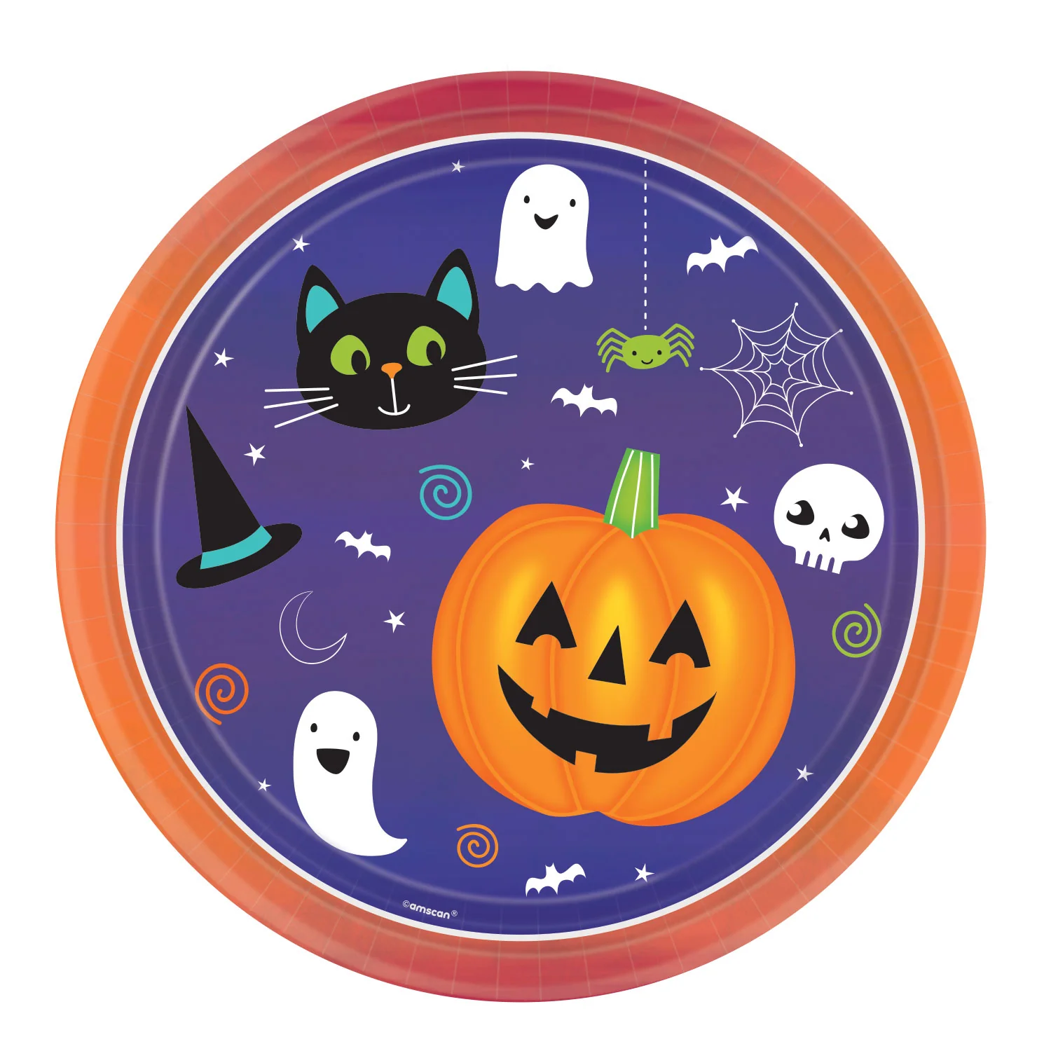 Halloween pahvilautanen 23 cm 8 kpl/pkt