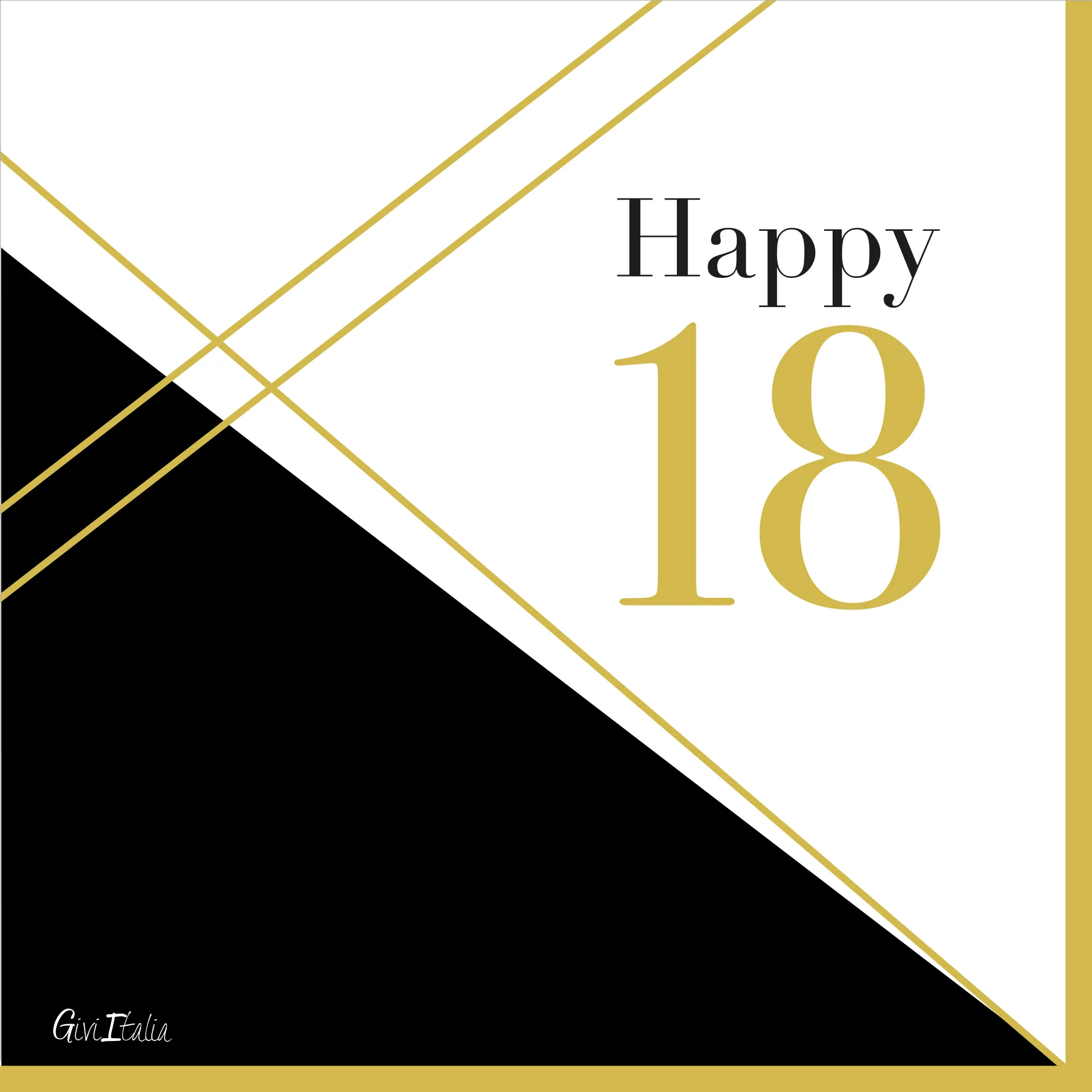 Happy 18 juhlava suuri lautasliina 16 kpl/pkt