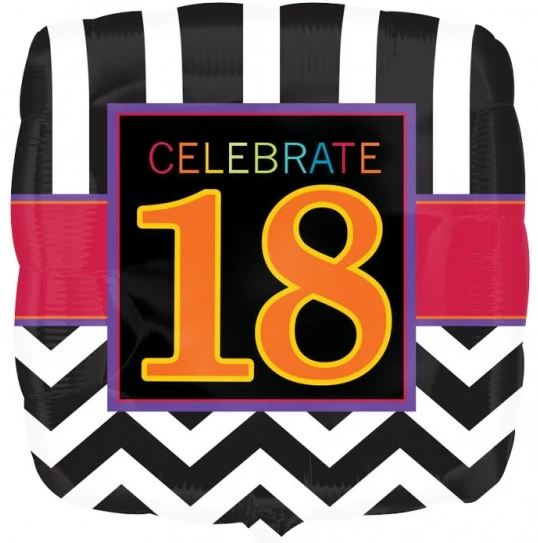 Happy Birthday celebrate 18 foliopallo