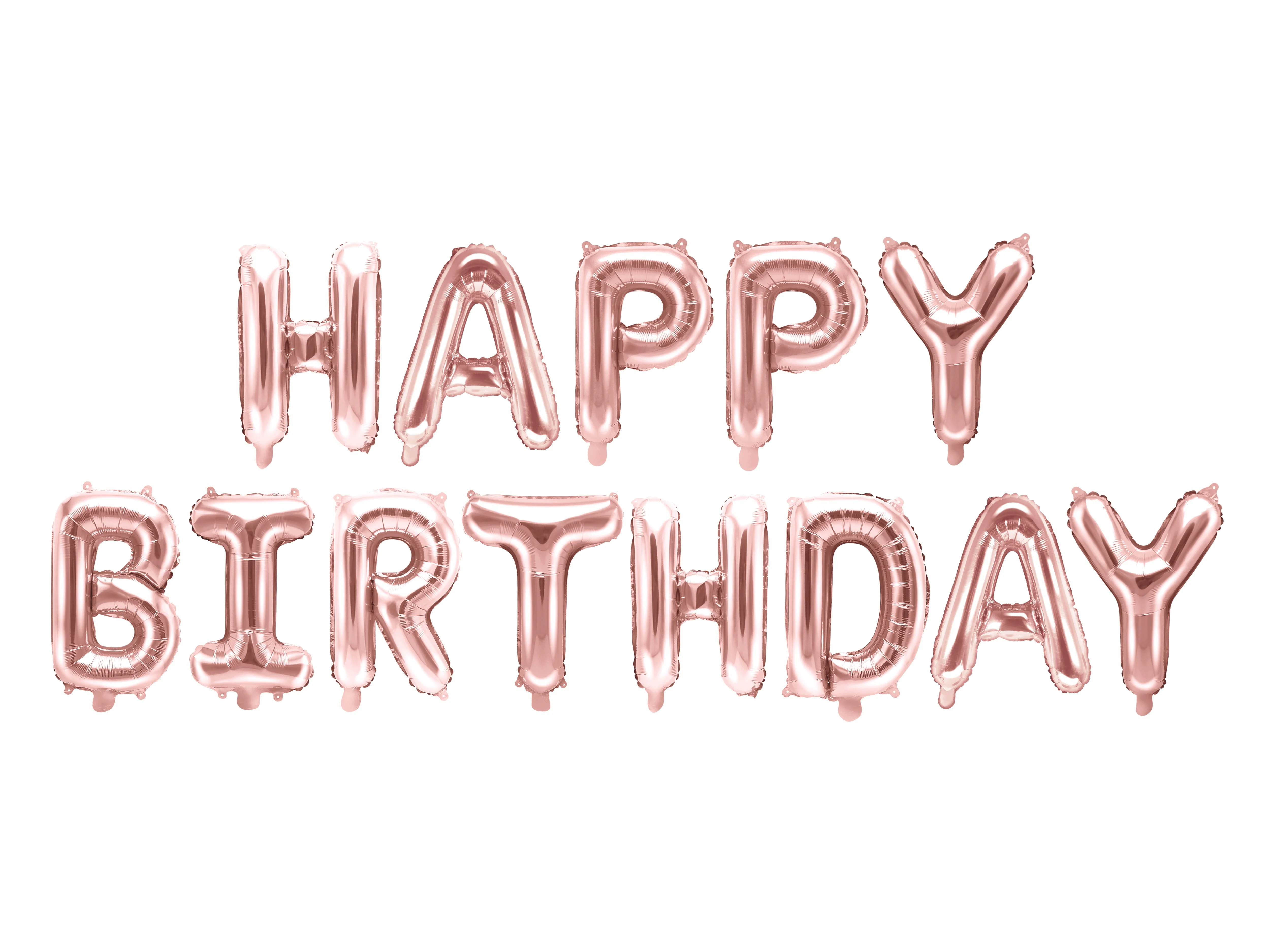 Happy Birthday ilmalla täytettävä foliopallosetti