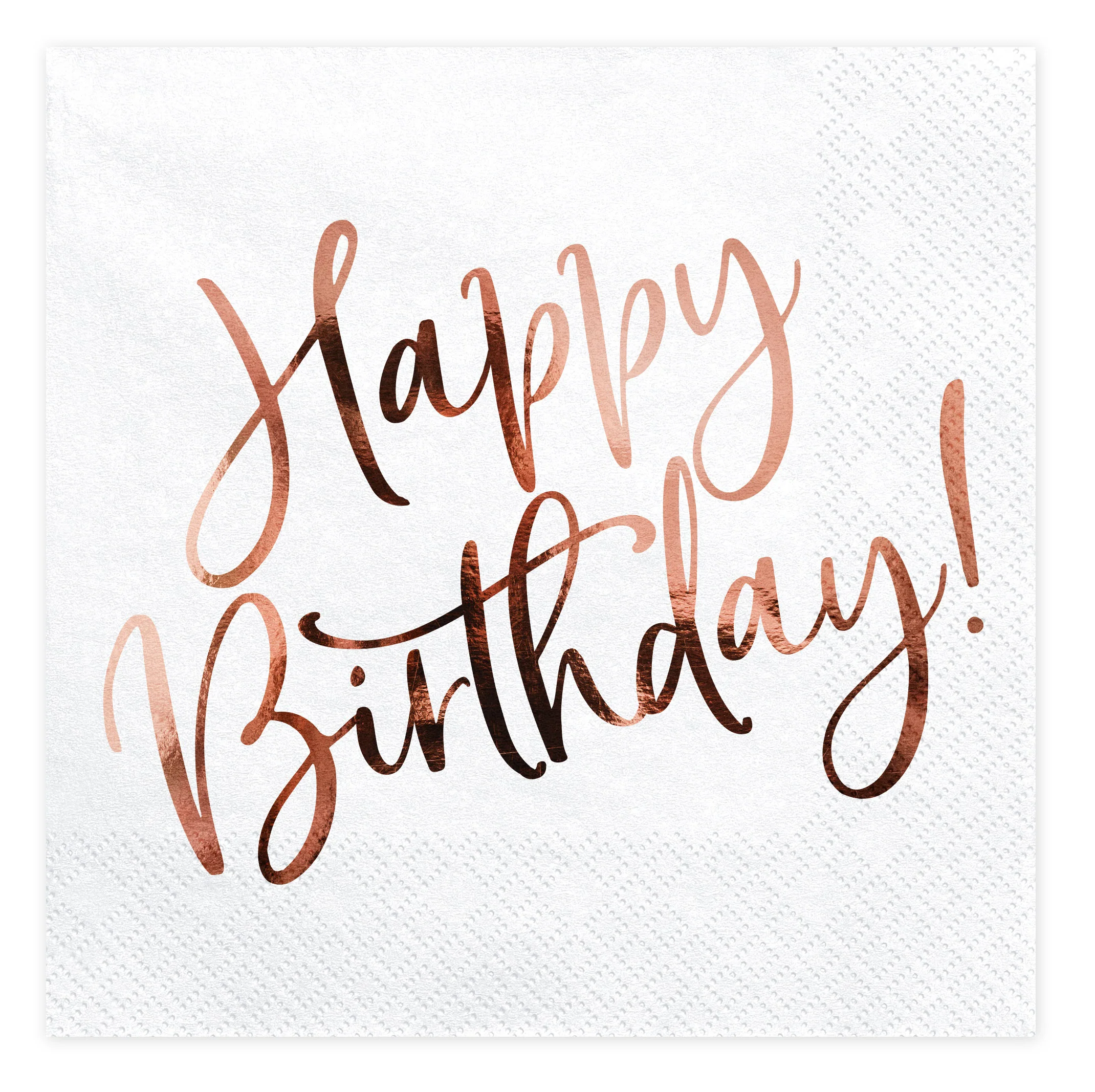 Happy Birthday ruusukulta suuri lautasliina 20 kpl/pkt