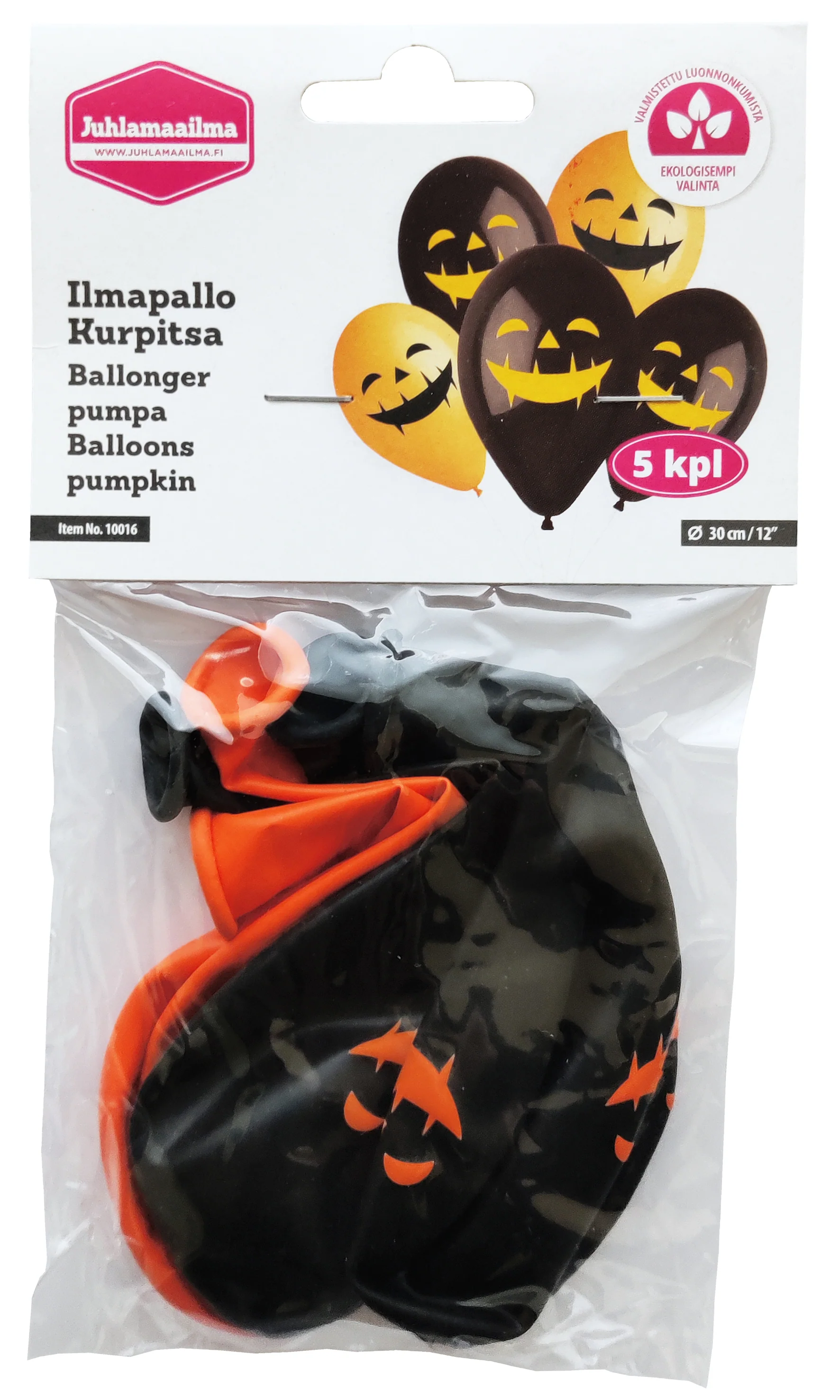 Ilmapallo Kurpitsa 30 cm 5 kpl/pss - Image 3