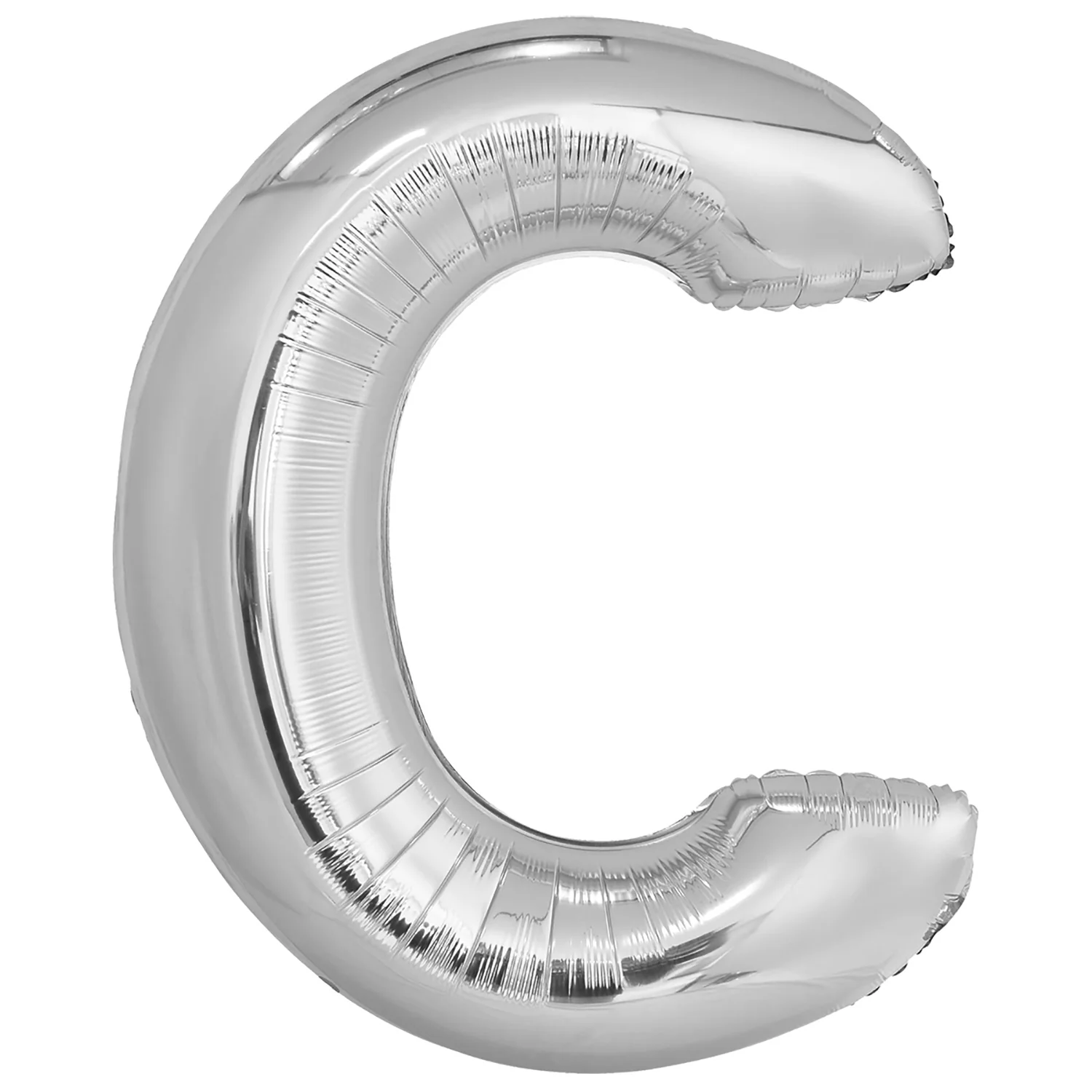 Kirjainfolio C hopeanvärinen 86 cm