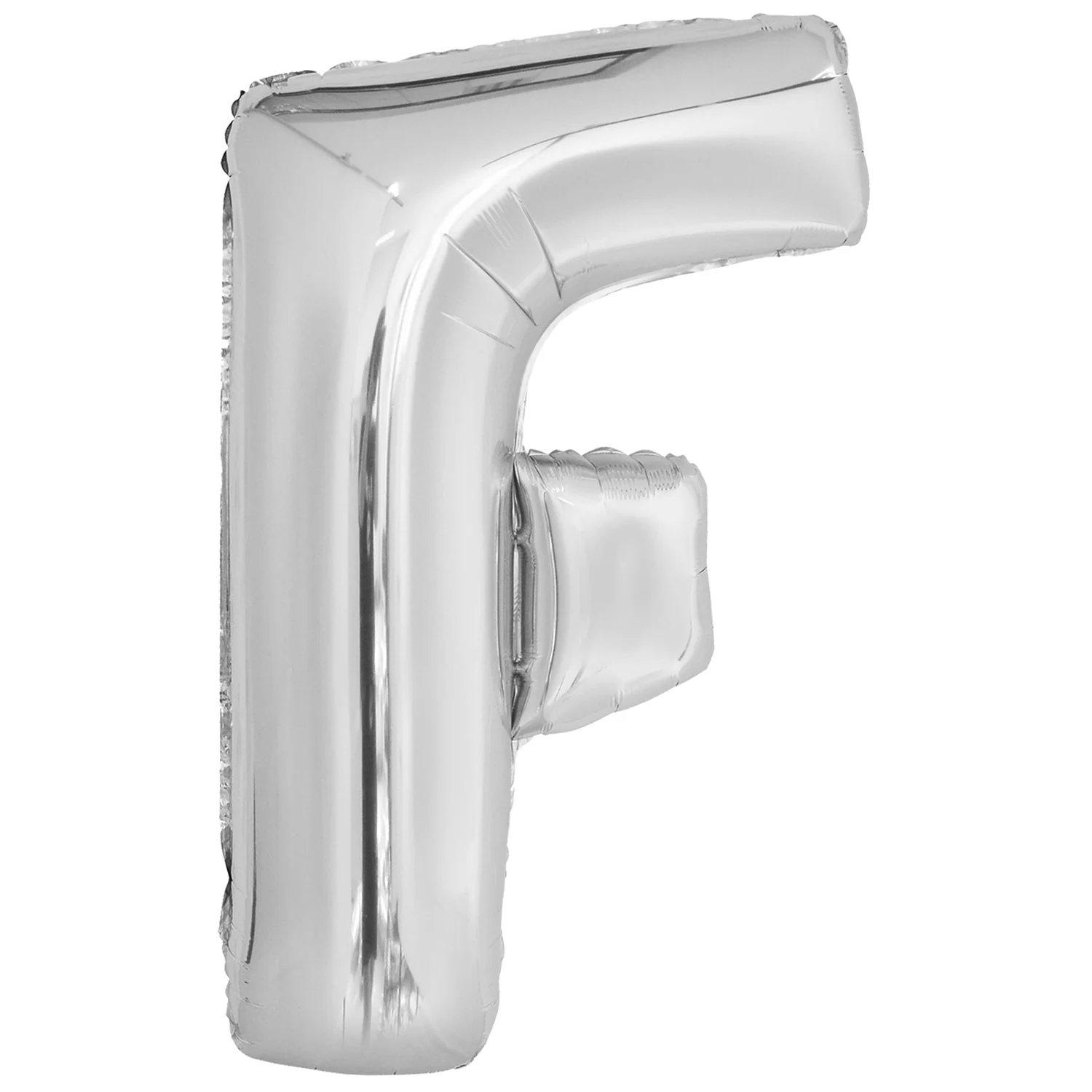 Kirjainfolio F hopeanvärinen 86 cm