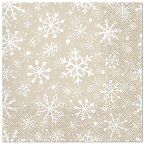 Lumitähdet lautasliina beige 33 x 33 cm 20 kpl/pkt