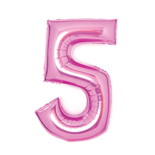 Numerofolio 5 pinkki 66 cm