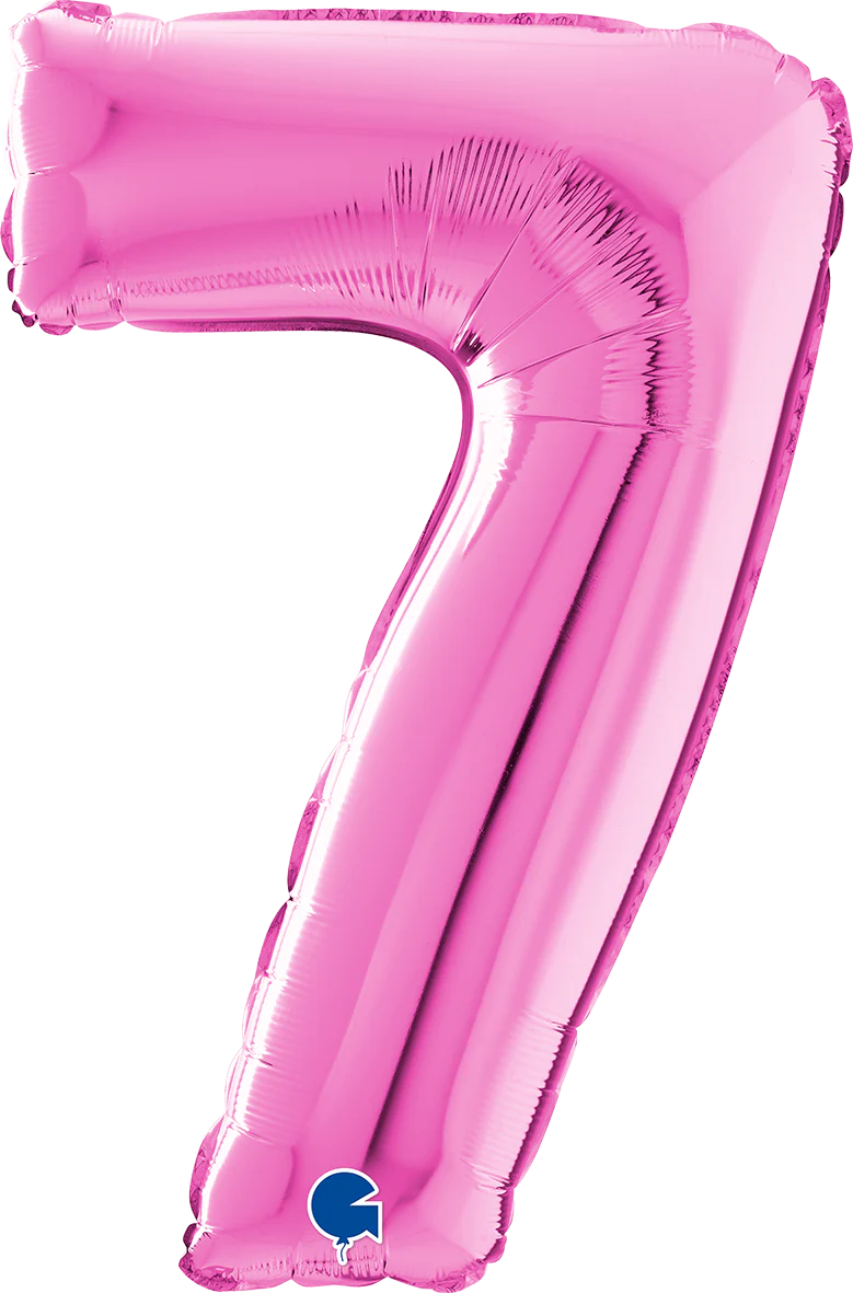 Numerofolio 7 pinkki 70 cm