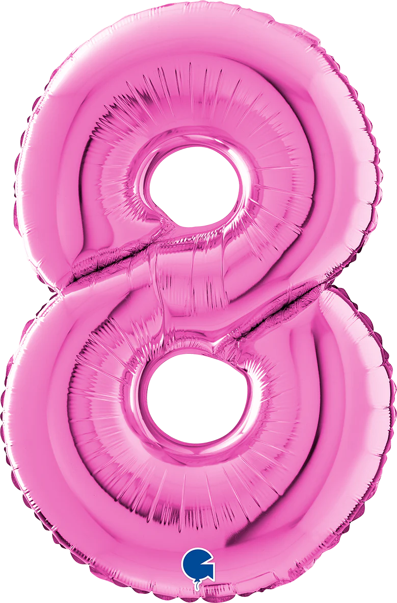 Numerofolio 8 pinkki 70 cm