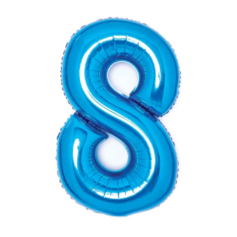 Numerofolio 8 sininen 66 cm