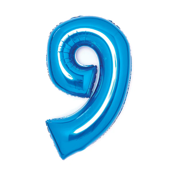 Numerofolio 9 sininen 66 cm