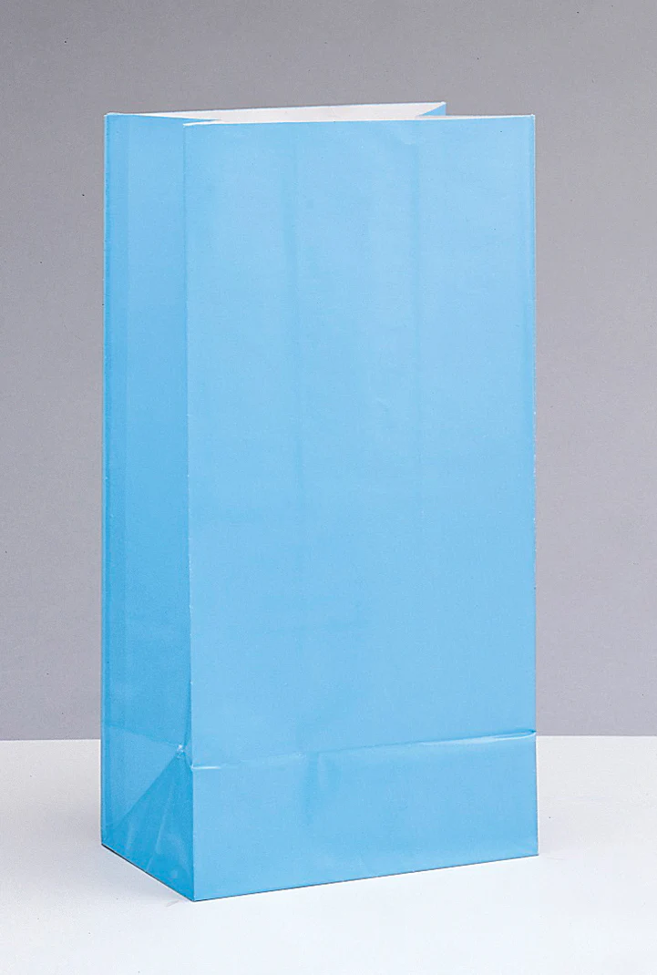 Paperinen lahjapussi, vaaleansininen 12 kpl/pkt - Image 2