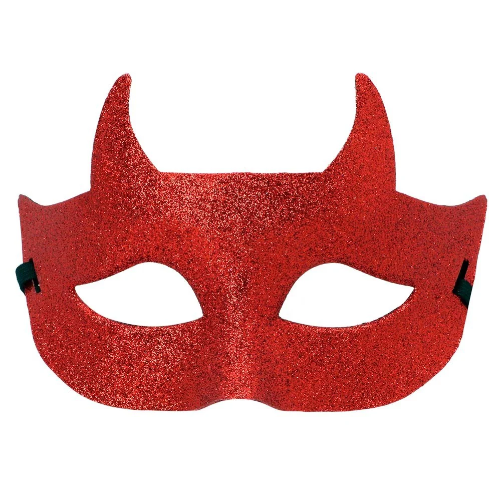Silmikko punainen paholainen glitter