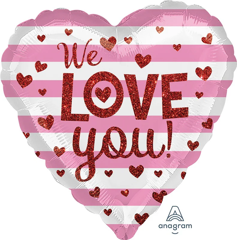 We love you sydämin foliopallo
